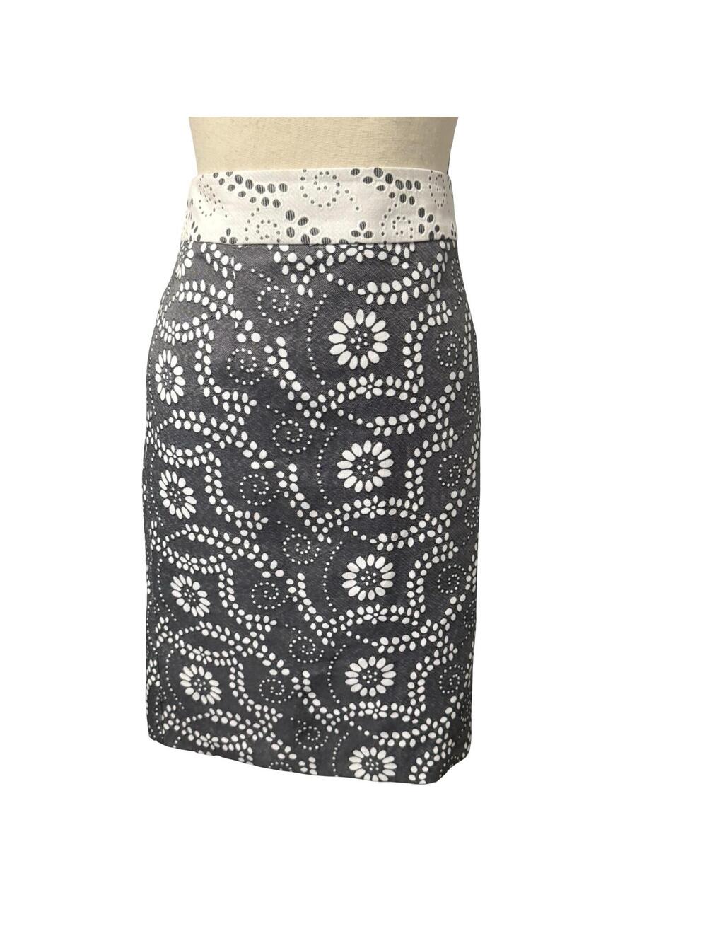 Banana Republic Gray & White Pencil Skirt Size 8